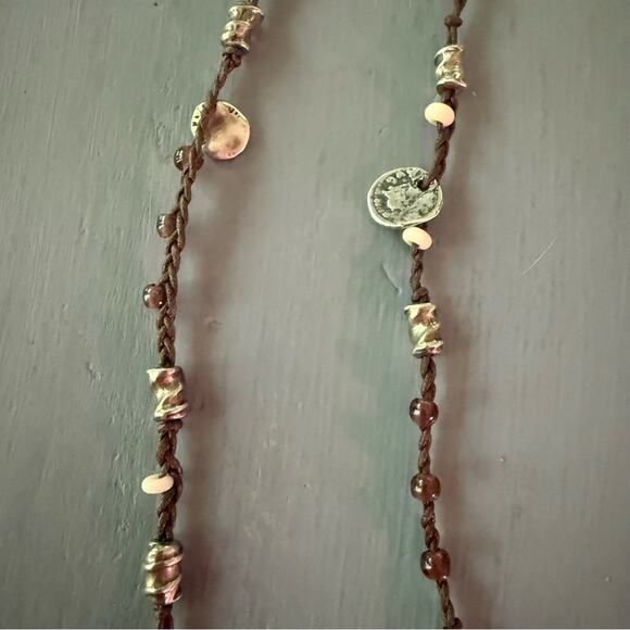 Uno De 50 Coin Necklace - Etsy Uno de 50 Long Silver Beaded Coin Necklace